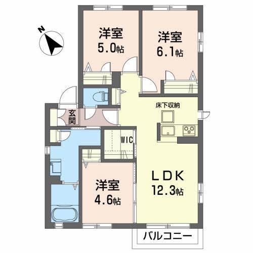コト―・コバ(3LDK/1階)の間取り写真