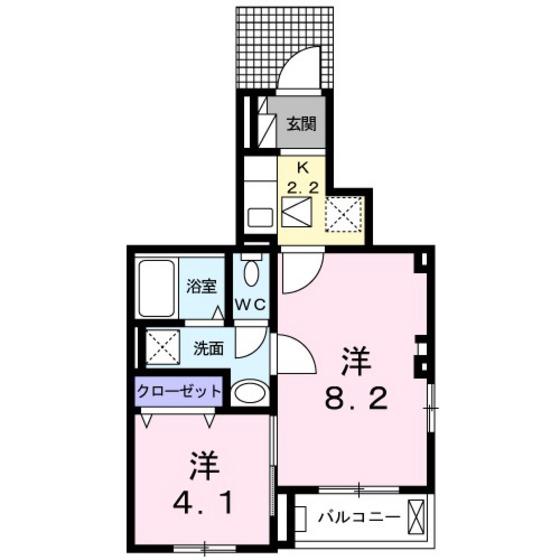 リバーサイド ケン(1SK/1階)の間取り写真