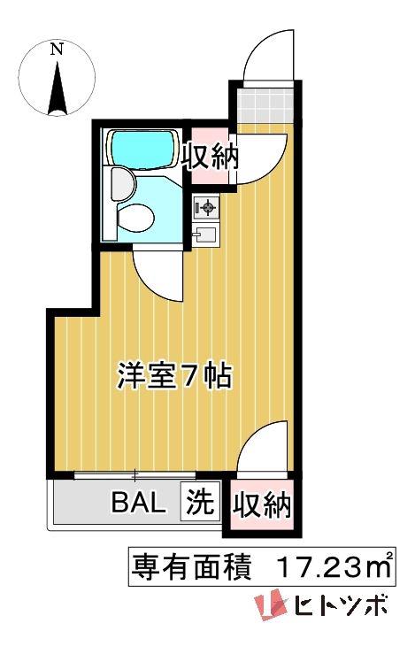 エーワン塚口(ワンルーム/3階)の間取り写真