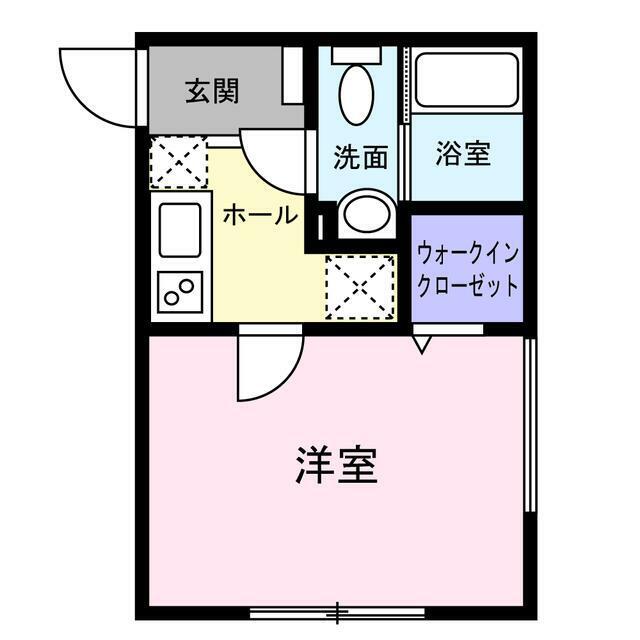 RAFFINE(1K/2階)の間取り写真