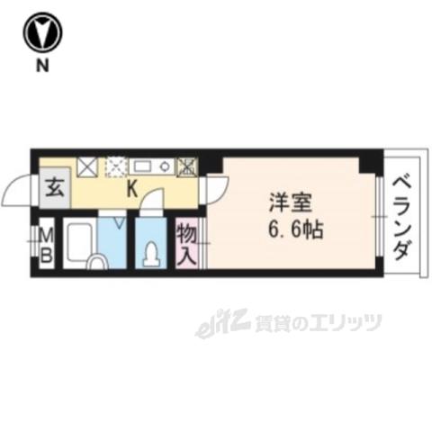 AMARE亀乃子(1K/5階)の間取り写真