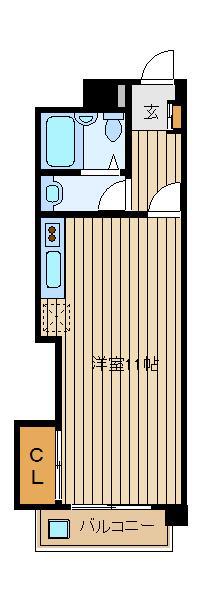 ベルビュー田無(ワンルーム/2階)の間取り写真