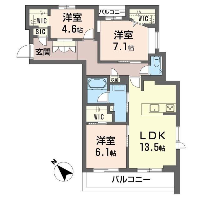 グラン リジエール(3LDK/2階)の間取り写真