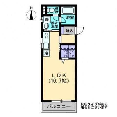 MAISON DE QUATREII(ワンルーム/1階)の間取り写真