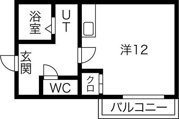 ウエスト CANAL(ワンルーム/7階)の間取り写真