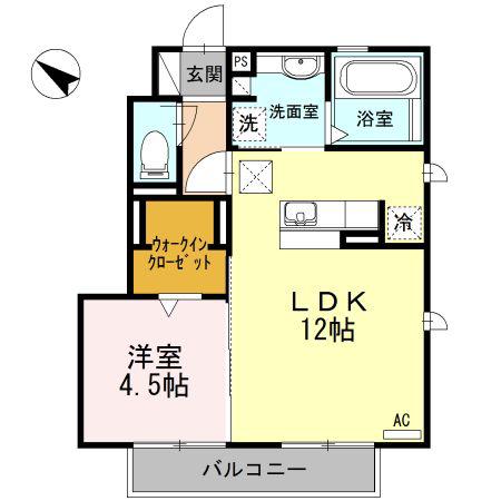 LAPITA(1LDK/1階)の間取り写真