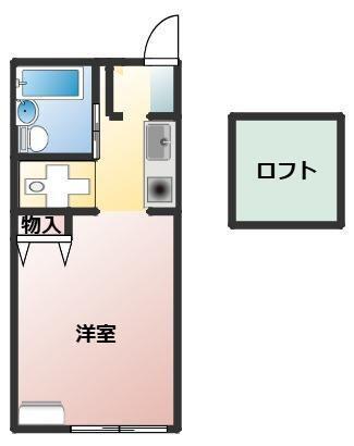 プライム鶴巻(ワンルーム/2階)の間取り写真