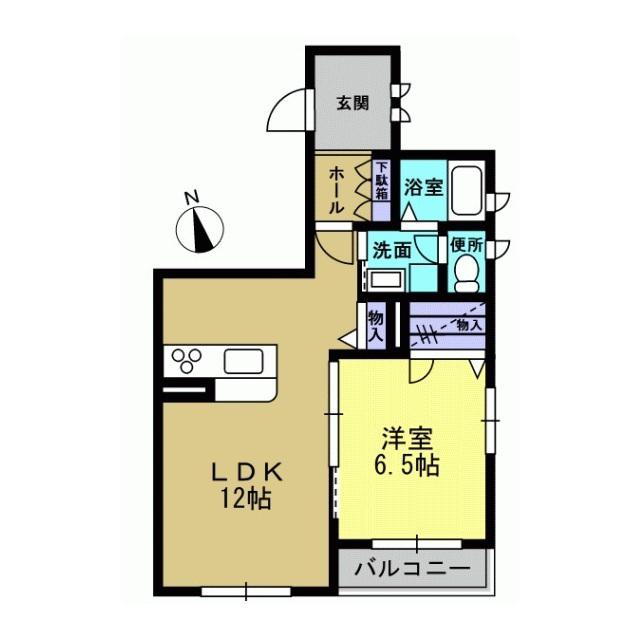 プレミアス(1LDK/2階)の間取り写真