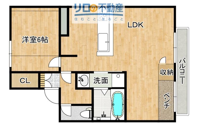 すみれハイツⅠ(1LDK/2階)の間取り写真