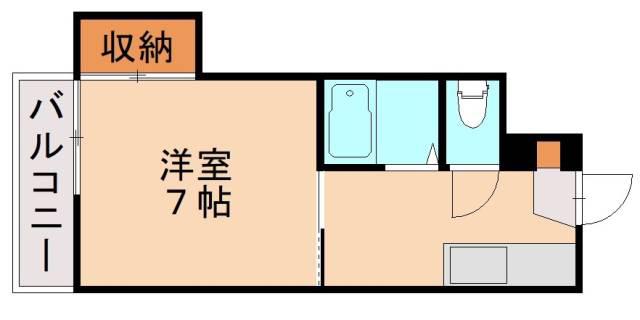 シャトレ紅梅(1K/3階)の間取り写真