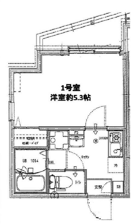 リーヴェルポート大森本町フィリア(1K/2階)の間取り写真