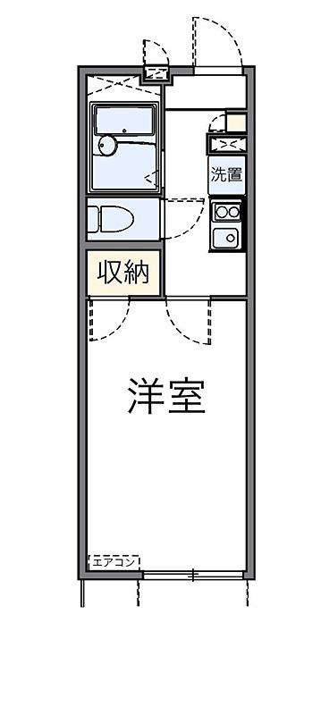 東武東上線 朝霞駅 徒歩14分 2階建 築17年(1K/1階)の間取り写真