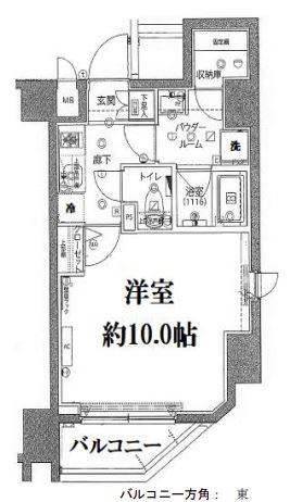 アルテシモ オアゾ(1K/2階)の間取り写真