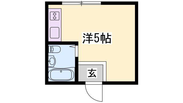 カーサ西飾磨(ワンルーム/3階)の間取り写真