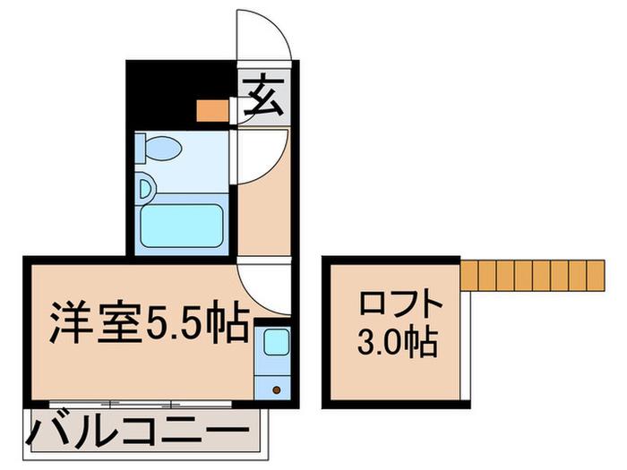 キティン亀有(ワンルーム/3階)の間取り写真