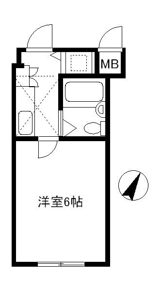 TSUJIDO BASE(1K/1階)の間取り写真