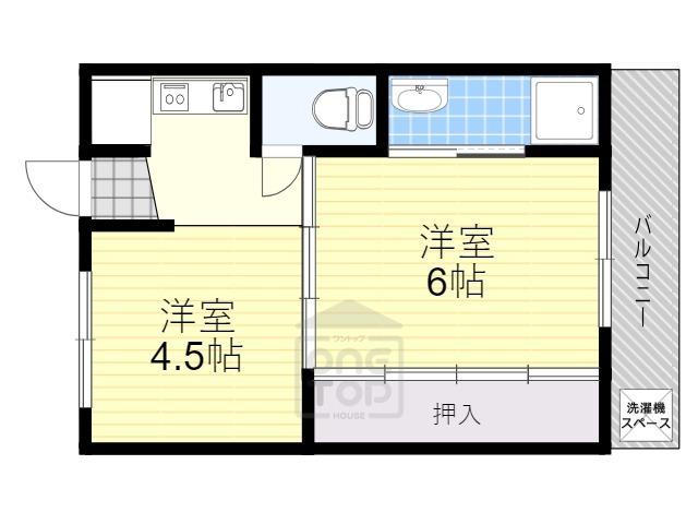 ビレッジハウス高田(1DK/1階)の間取り写真