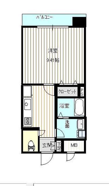 プレジールカヤシマ弐番館(1K/2階)の間取り写真