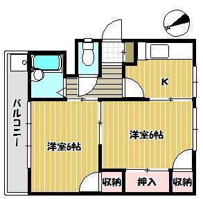 京都池園(2K/1階)の間取り写真