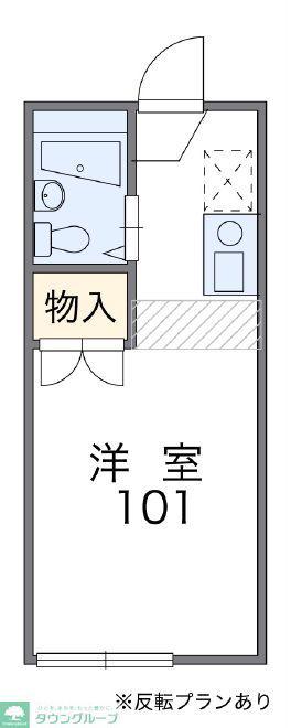 レオパレスウィステリアC(1K/1階)の間取り写真