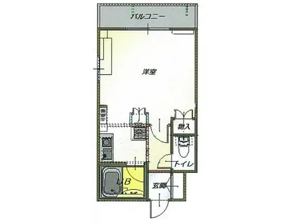 ソニア旭(ワンルーム/4階)の間取り写真