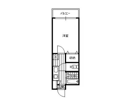 上陽ハイツ(1K/1階)の間取り写真