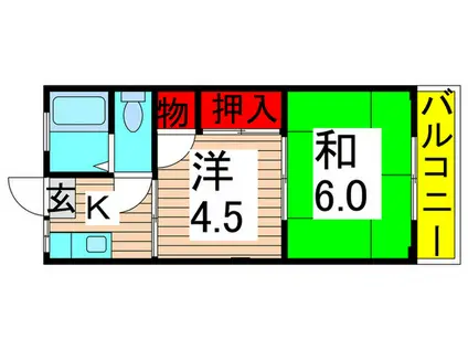メゾン和田(2K/3階)の間取り写真