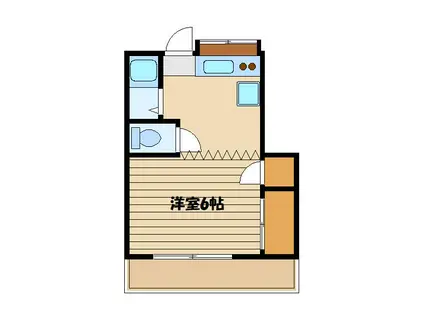 ハイツサンロック(1K/1階)の間取り写真