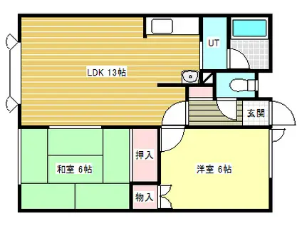 ベネッセII(2LDK/2階)の間取り写真