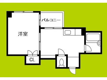神田ビル(1DK/4階)の間取り写真
