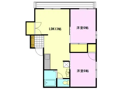 ハイツコスモ(2LDK/2階)の間取り写真