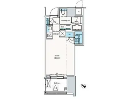 THE ROPPONGI TOKYO SUPERIOR RESIDEN(1K/8階)の間取り写真