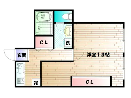 森本マンション(1LDK/2階)の間取り写真