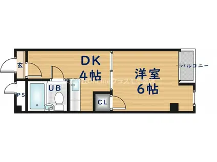 小阪本町ロイヤルハイツ(1K/2階)の間取り写真