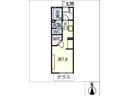 コンフォートハウス中央(ワンルーム/1階)の間取り写真