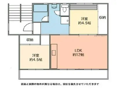 芝山団地19号棟(2LDK/1階)の間取り写真