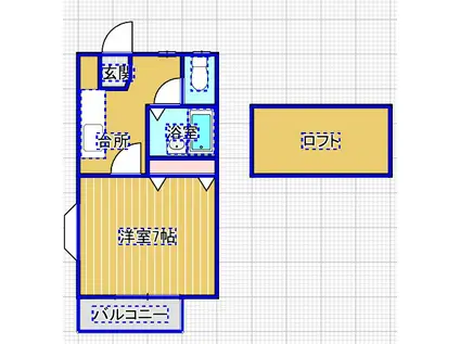 メゾン草薙V(1K/2階)の間取り写真