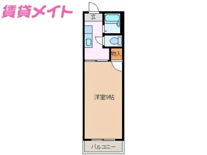 メゾン丸の内(1K/1階)の間取り写真