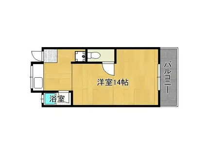 ミンク橋本町(ワンルーム/2階)の間取り写真