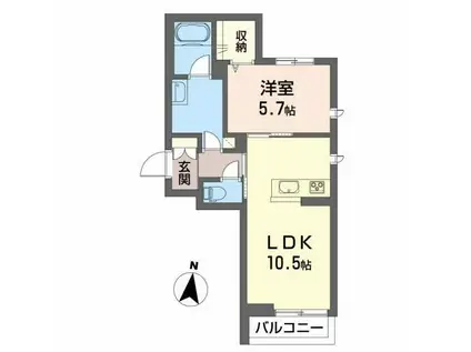 シャーメゾン ACE(1LDK/3階)の間取り写真
