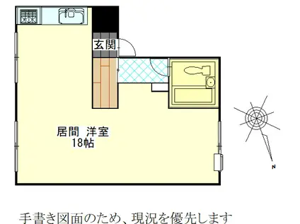 ミナミ石油拓北ビル(ワンルーム/3階)の間取り写真