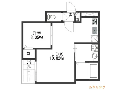 JACK DAIKOI(1LDK/1階)の間取り写真
