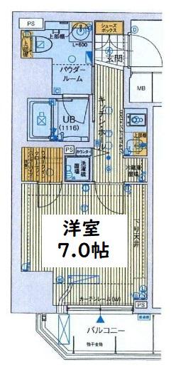 ファーストステージ京町堀レジデンス(1K/3階)の間取り写真