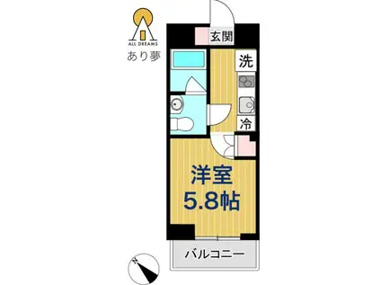SHOKEN RESIDENCE横浜天王町(1K/7階)の間取り写真