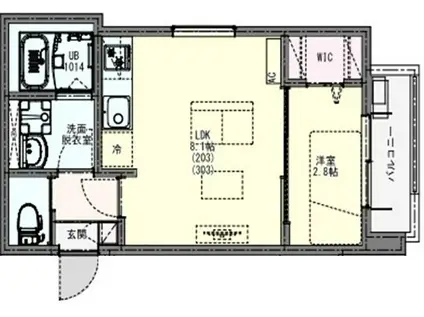 KLEIS草加(1LDK/3階)の間取り写真