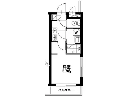 センチュリー21(1K/2階)の間取り写真