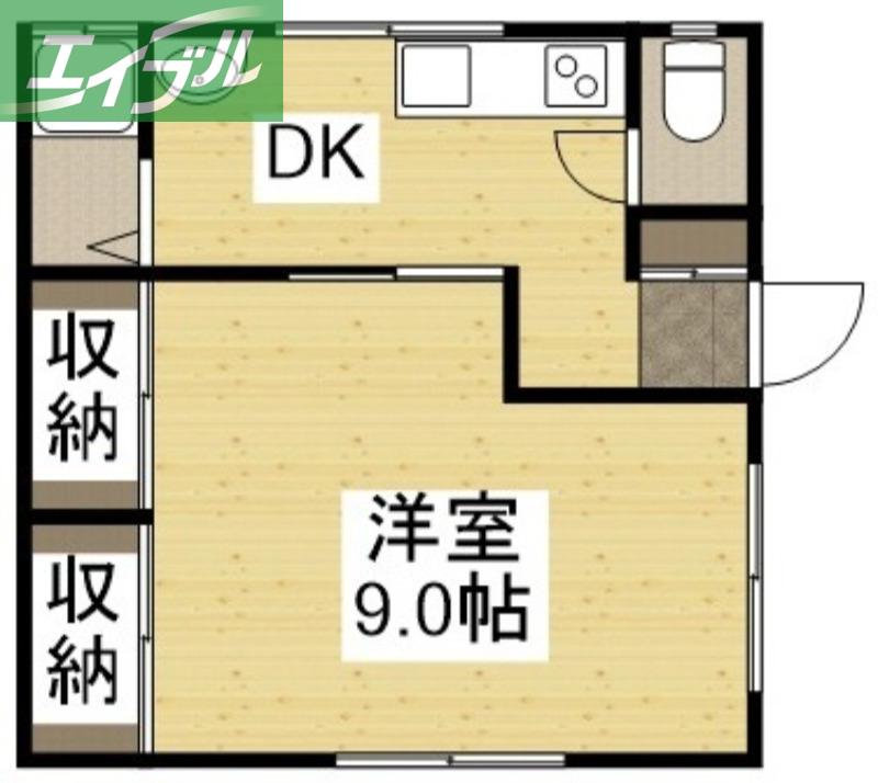コーポコニー(1DK/1階)の間取り写真