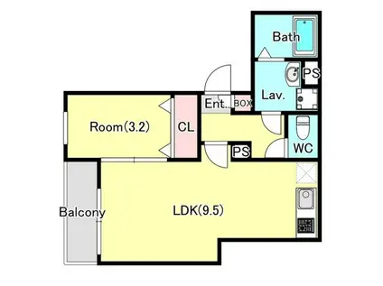 アマンダハウスII(1LDK/2階)の間取り写真