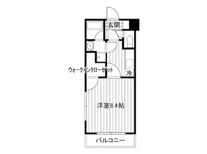 プリムローズ(1K/2階)の間取り写真