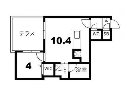 本郷通5丁目MS(1LDK/1階)の間取り写真